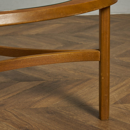 ヴィンテージ トライアングル ガラストップテーブル