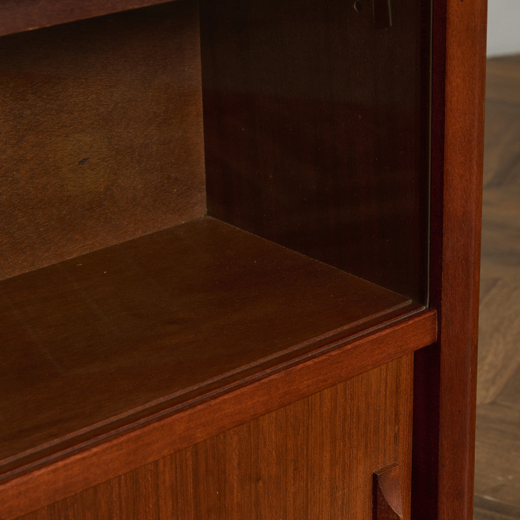 英国 ヴィンテージ ガラス キャビネット