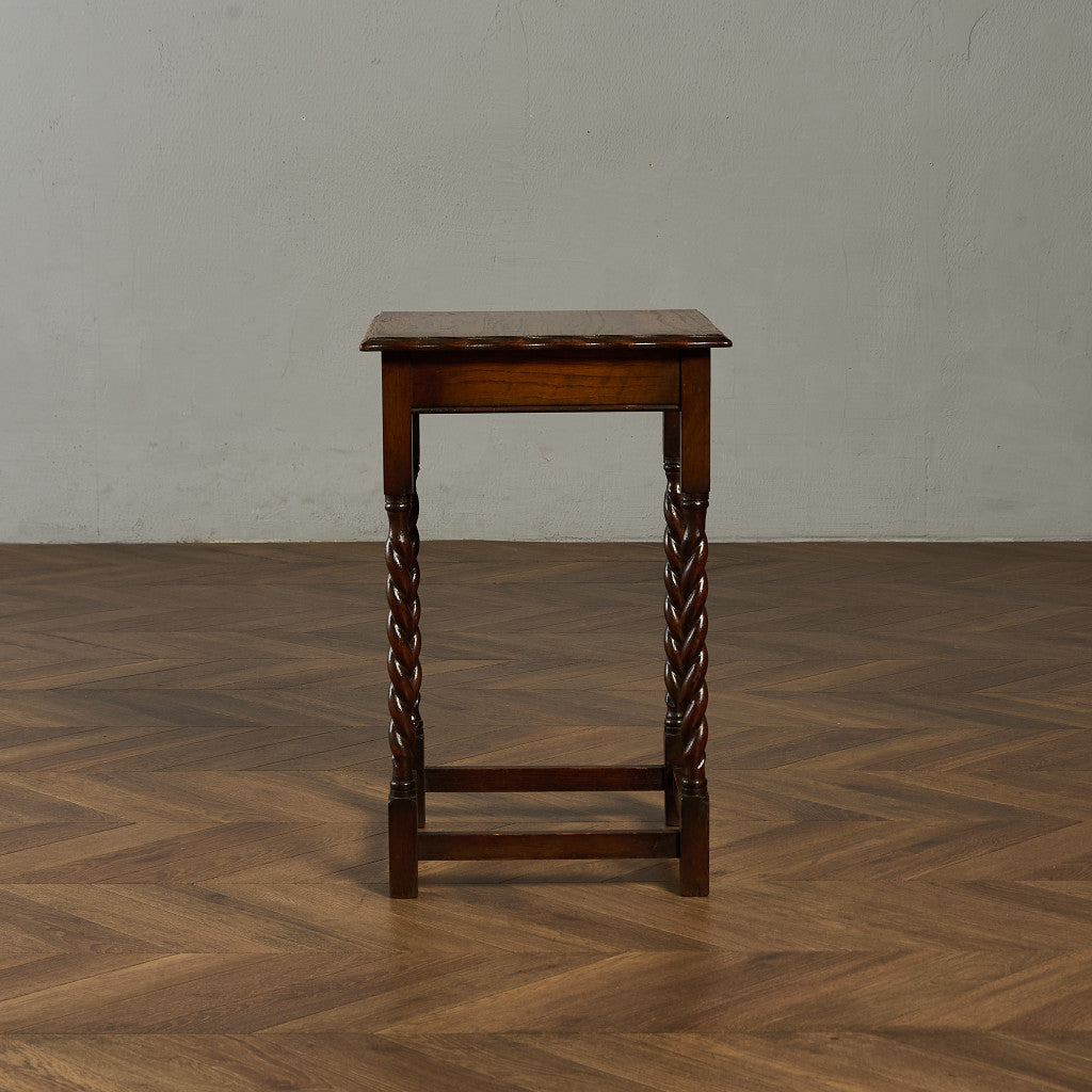 英国 クラシック オーク材 サイドテーブル