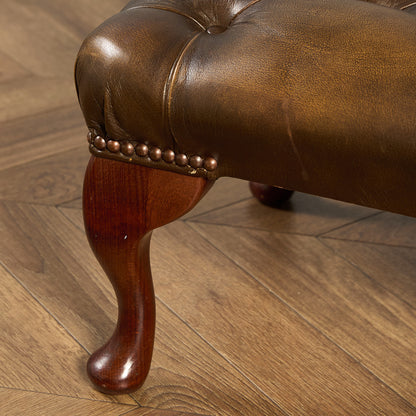 英国 クラシック チェスターフィールド スツール