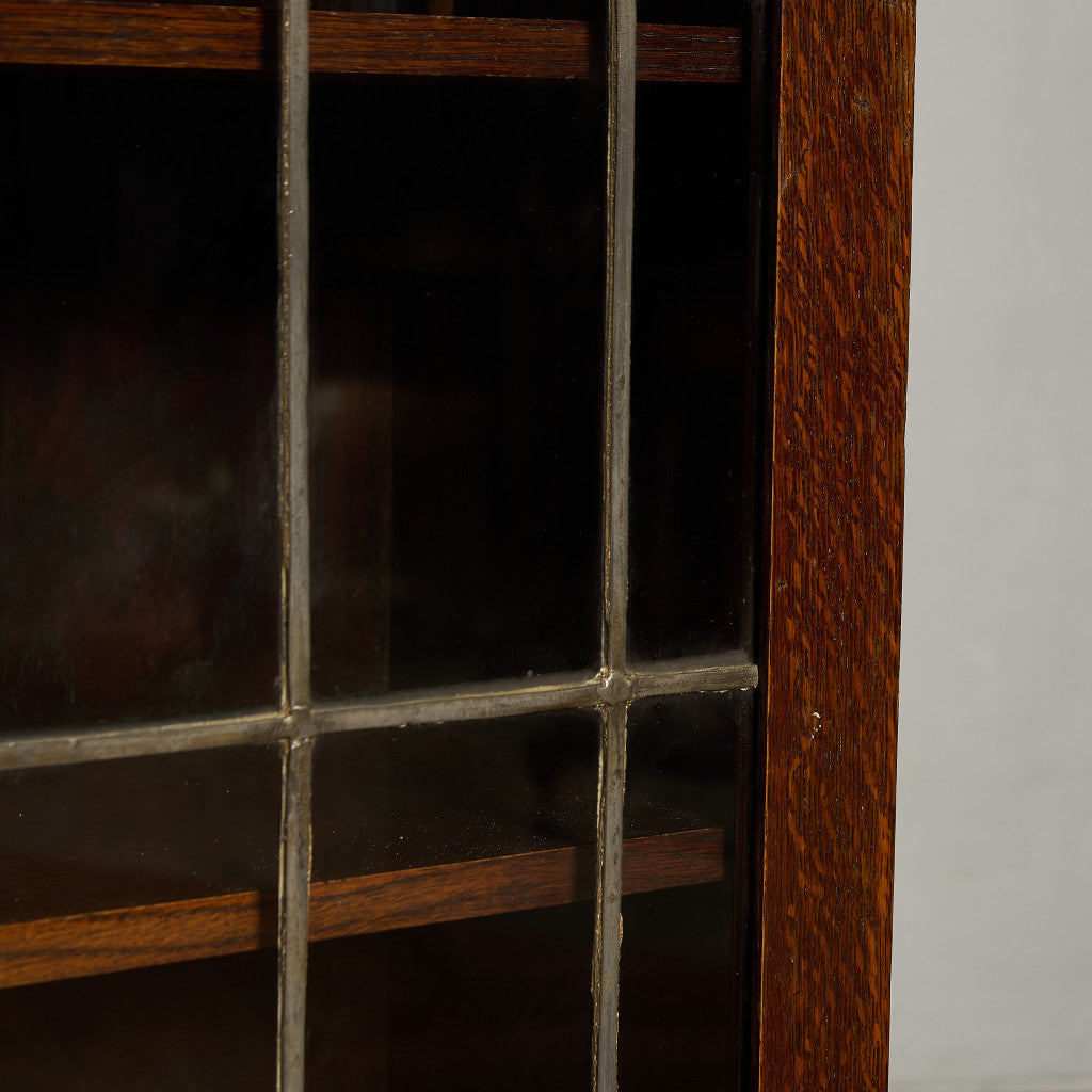 英国 クラシック オーク材 ブックケース 食器棚