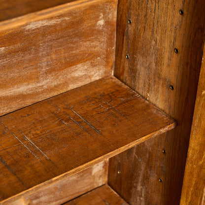 英国 クラシック オーク材 ブックケース 食器棚