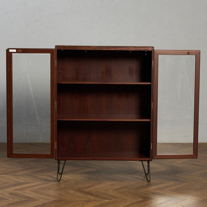 デンマーク ヴィンテージ ブックケース カスタム アイアンヘアピンレッグ