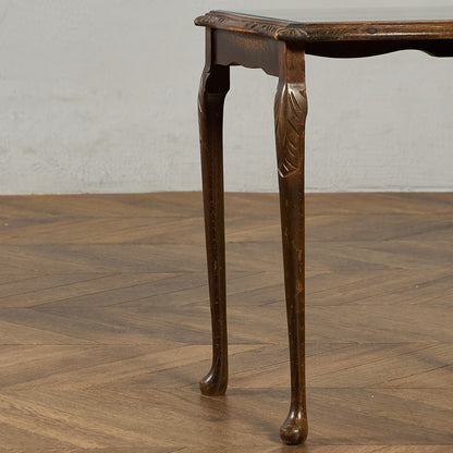 英国 クラシック ガラストップ ネストテーブル