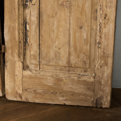 英国 アンティーク 両開き 鉄格子 ウッド ドア 2点セット