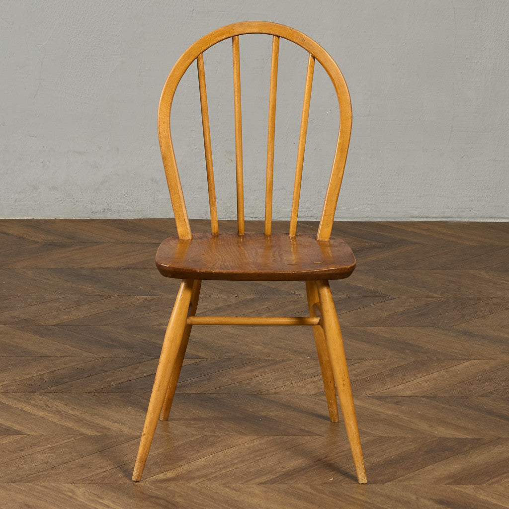 ヴィンテージ 4本 スポーク フープバックチェア ラウンドゴールドラベル