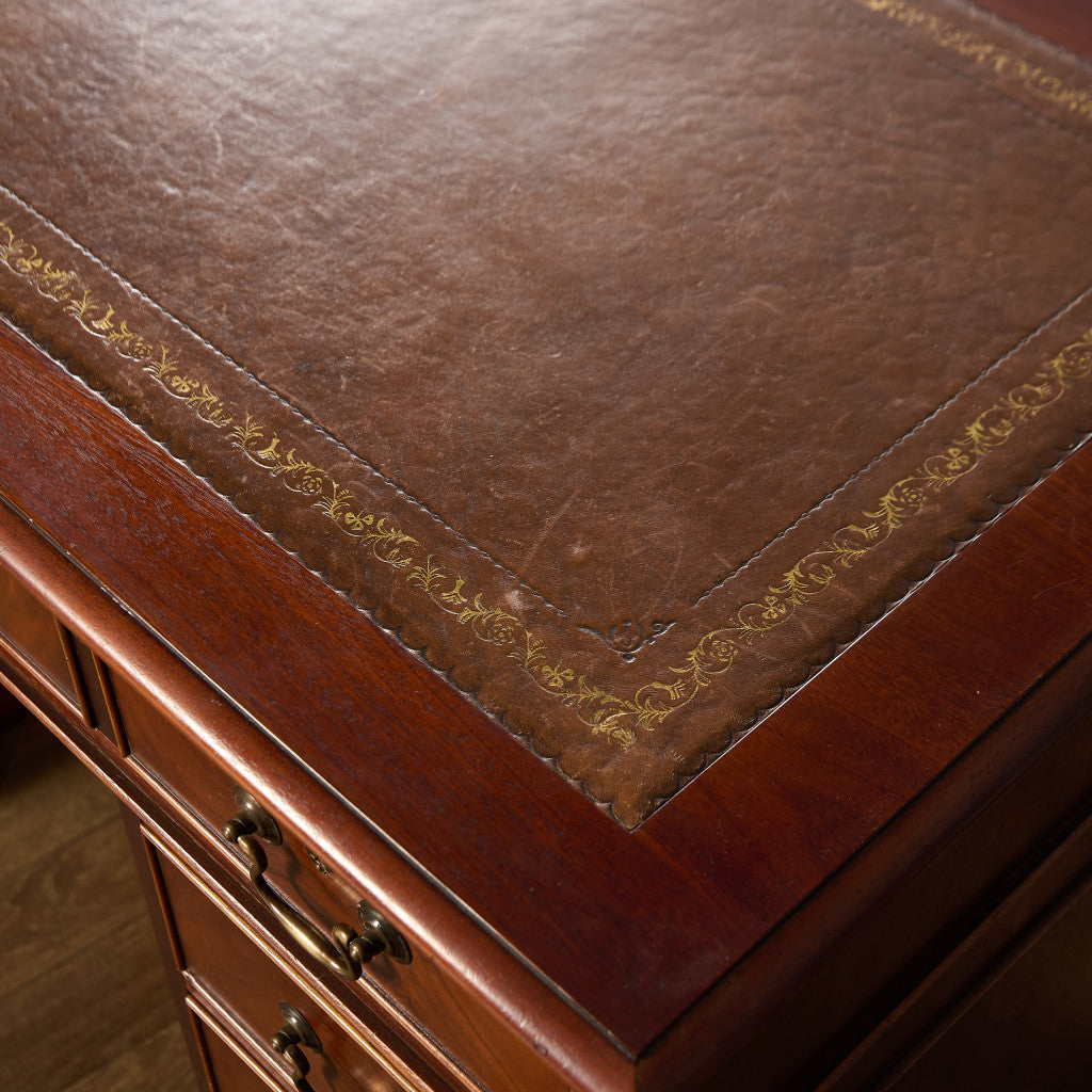 英国 クラシック 両袖 デスク