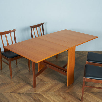 デンマーク Ansager Mobler ヴィンテージ ドロップリーフゲートレッグテーブル / ダイニングテーブル #83632