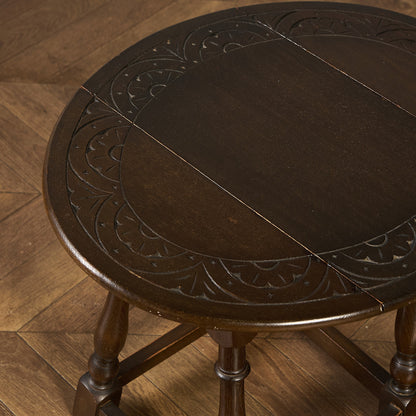 英国 クラシック ターントップ ドロップリーフ サイドテーブル