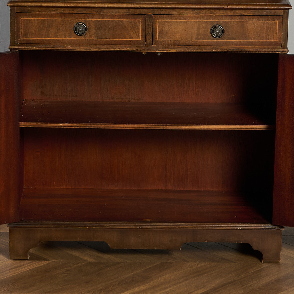 英国 クラシック エドワーディアン 様式 ブックケース カップボード