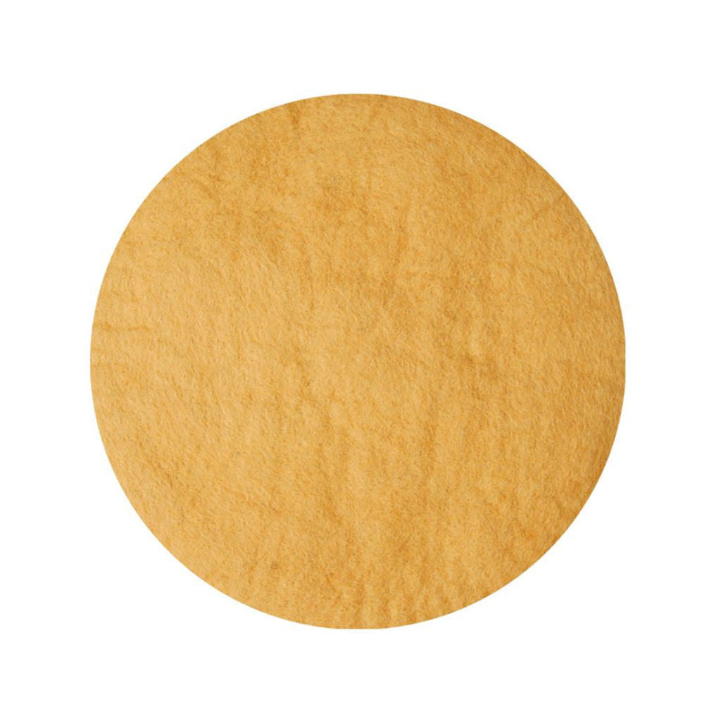 FELT ROUND CUSHION / Yellow × White