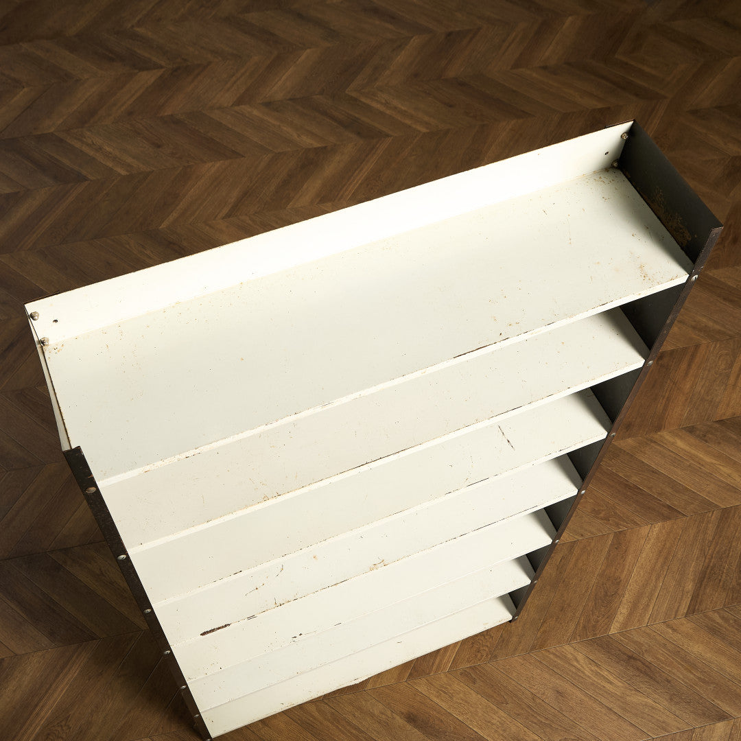 英国製 インダストリアル オープン スチール シェルフ