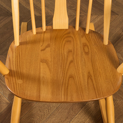 ヴィンテージ スワンバック ロッキングチェア ラウンド型メタルラベル