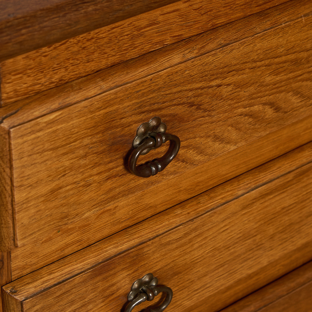 英国 クラシック オーク材 3段 チェスト