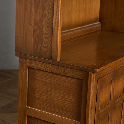 Old Colonial ヴィンテージ ブックケース カップボード ラウンドゴールドラベル