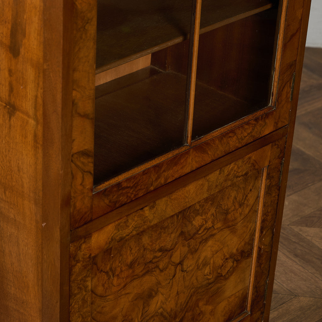 英国 クラシック ウォールナット ブックケース