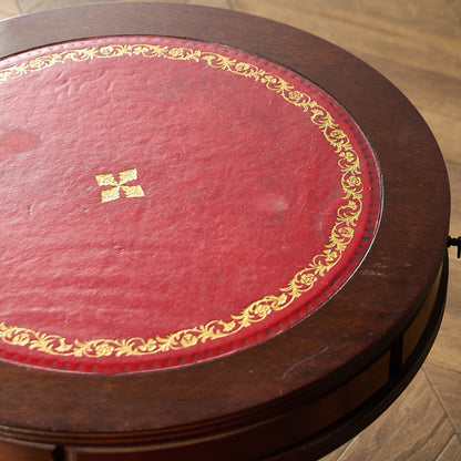 英国 クラシック リージェンシー 様式 ドラムテーブル