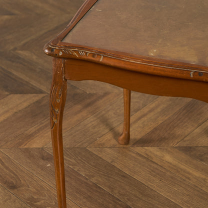 英国 クラシック ガラストップ ネストテーブル #95562