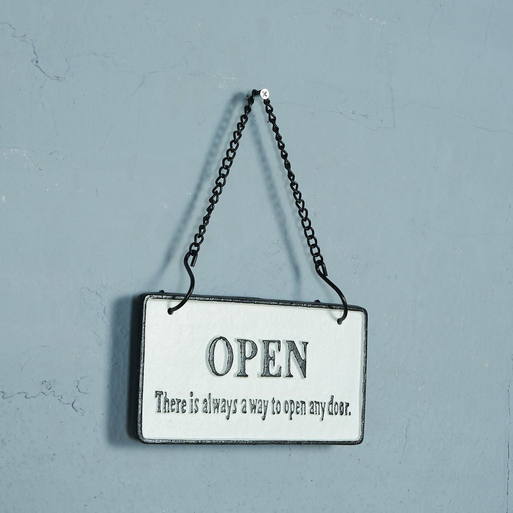 OPEN&CLOSED アイアンプレート