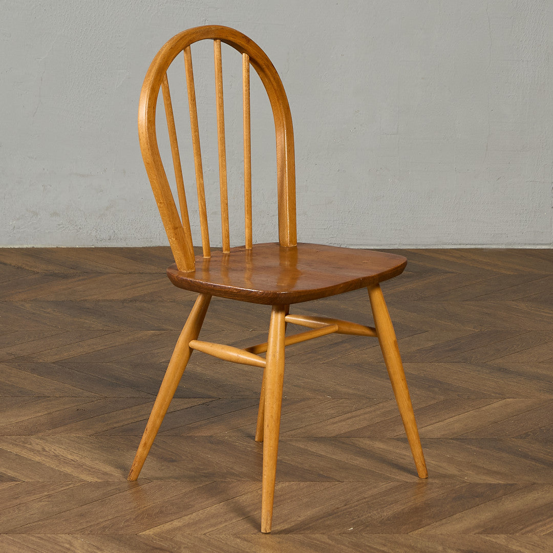 ヴィンテージ 4本 スポーク フープバックチェア ラウンドゴールドラベル