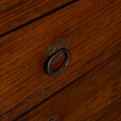 英国 クラシック オーク材 3段チェスト