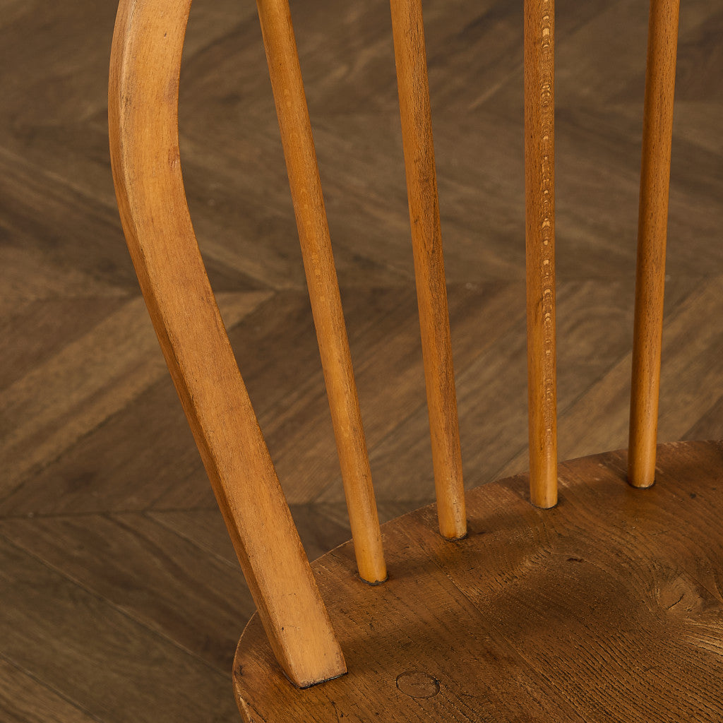 ヴィンテージ 4本 スポーク フープバックチェア ネイビーブルーラベル