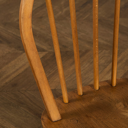 ヴィンテージ 4本 スポーク フープバックチェア ネイビーブルーラベル