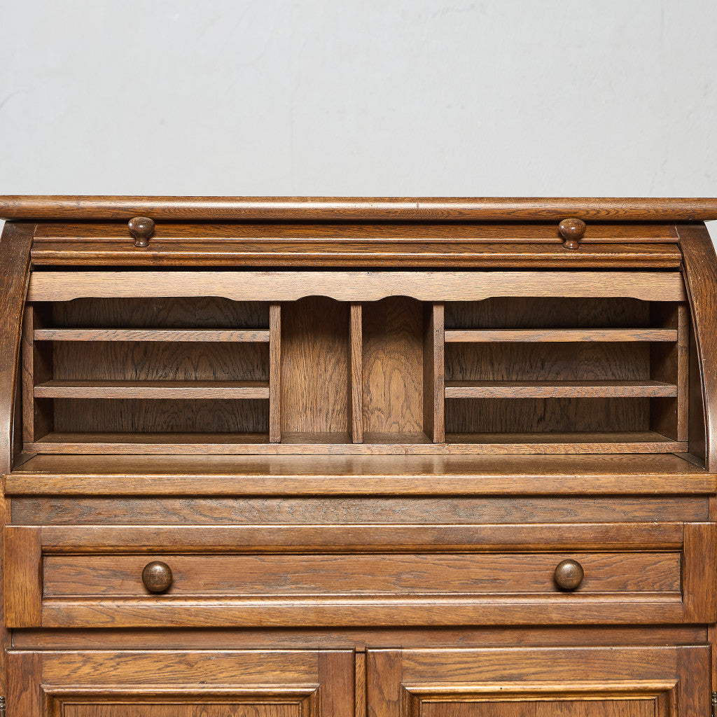 英国 クラシック ロールトップ ライティング ビューロー