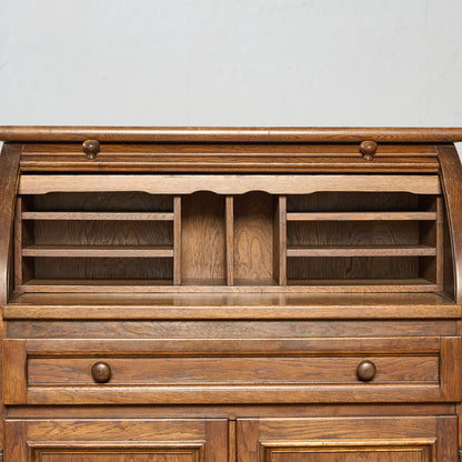 英国 クラシック ロールトップ ライティング ビューロー