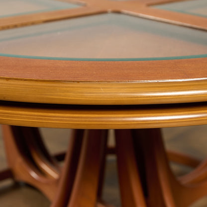 ヴィンテージ ガラストップ ネスト コーヒーテーブル