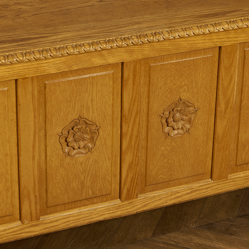 英国クラシック オーク材 ブランケットボックス