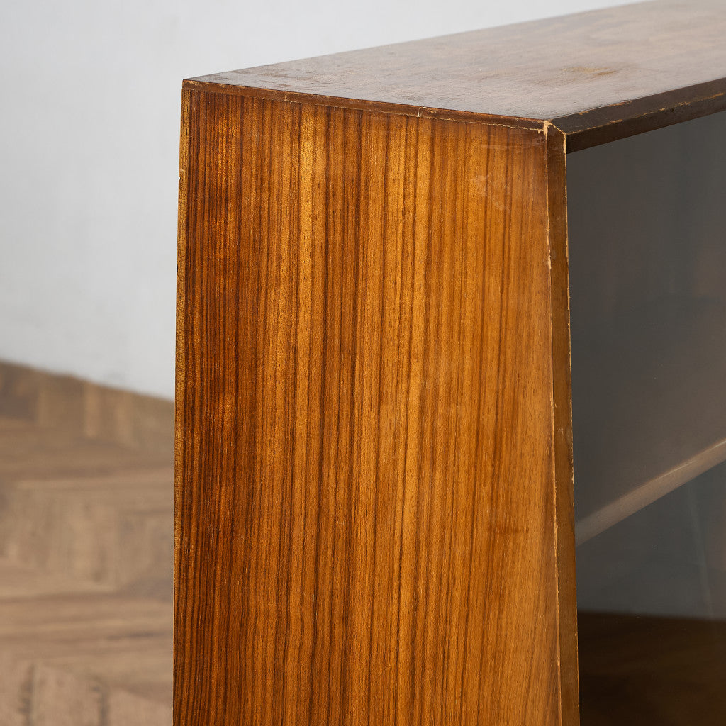 ヴィンテージ ナロー ガラスキャビネット ブックケース