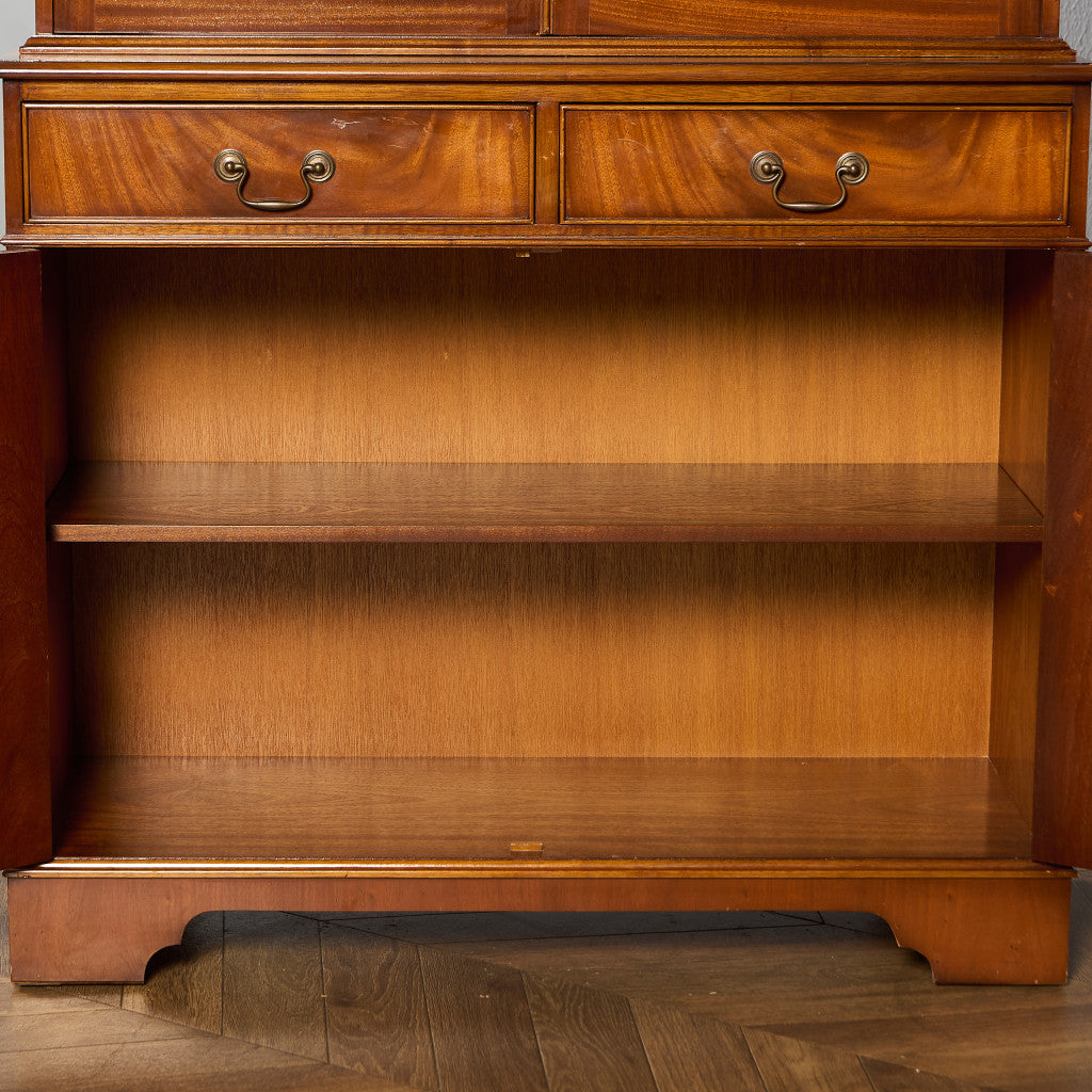 英国 クラシック エドワーディアン ブックケース 食器棚