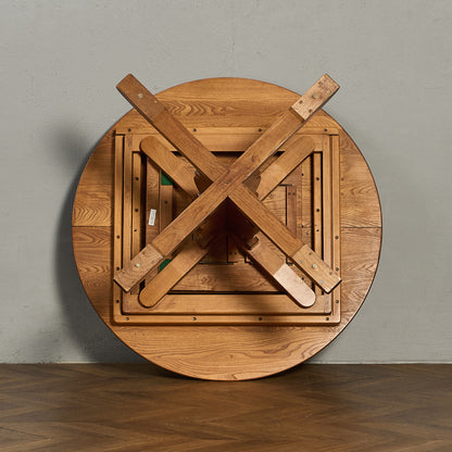 エクステンション ラウンドダイニングテーブル (2700)  ラウンドゴールドラベル