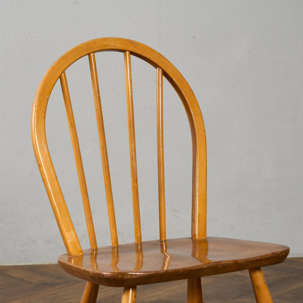 ヴィンテージ 4本 スポーク フープバックチェア ブルーラベル