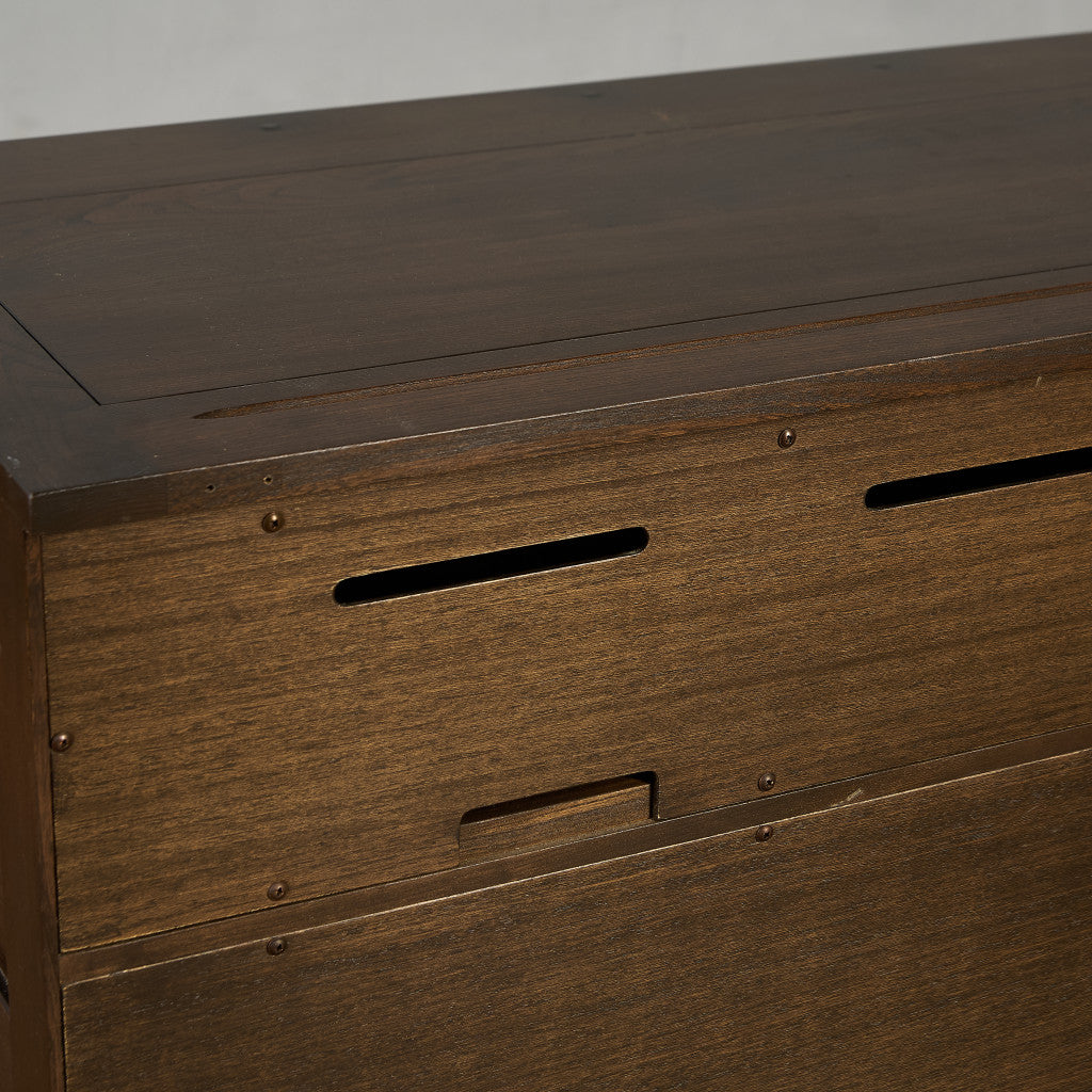 Old Colonial Mural レコード キャビネット  ラウンドゴールドラベル