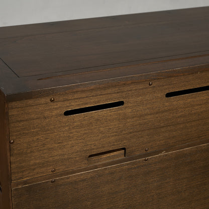 Old Colonial Mural レコード キャビネット  ラウンドゴールドラベル