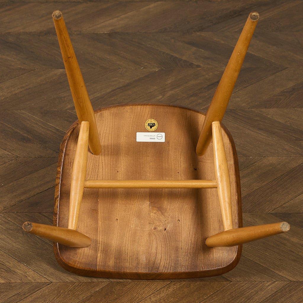 ヴィンテージ 4本 スポーク フープバックチェア ラウンドゴールドラベル