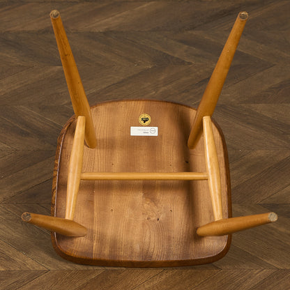 ヴィンテージ 4本 スポーク フープバックチェア ラウンドゴールドラベル