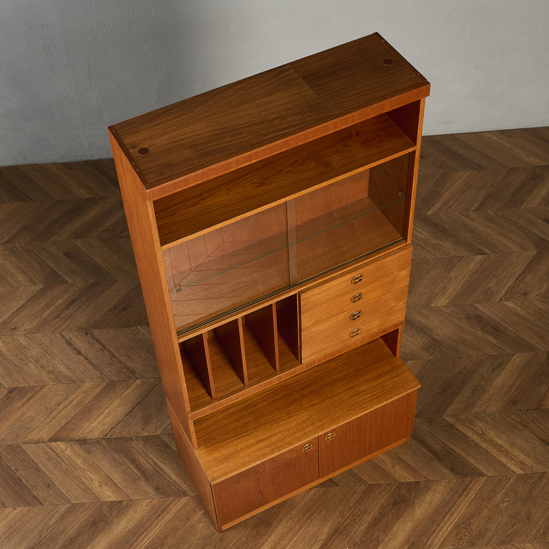 英国 ヴィンテージ ウォールユニット 本棚