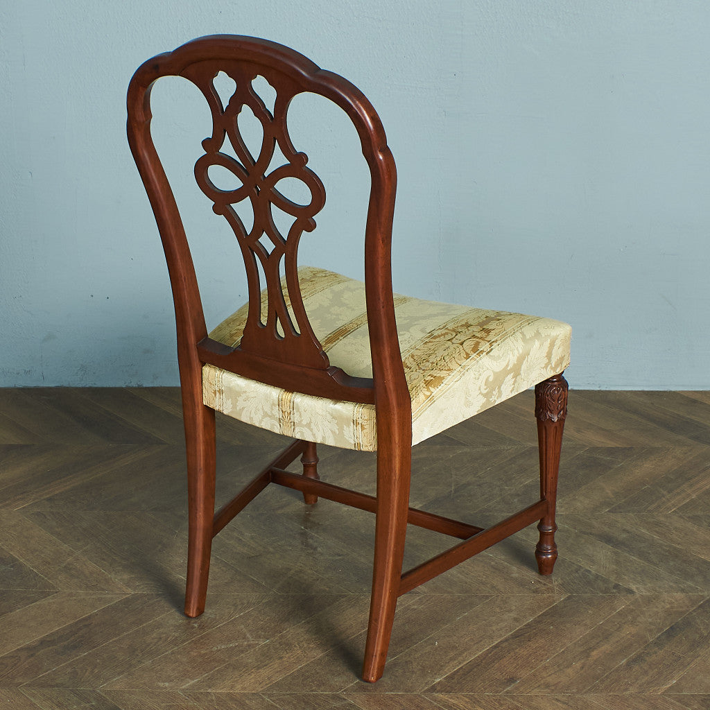 クラシックスタイル ダイニングチェア 水色