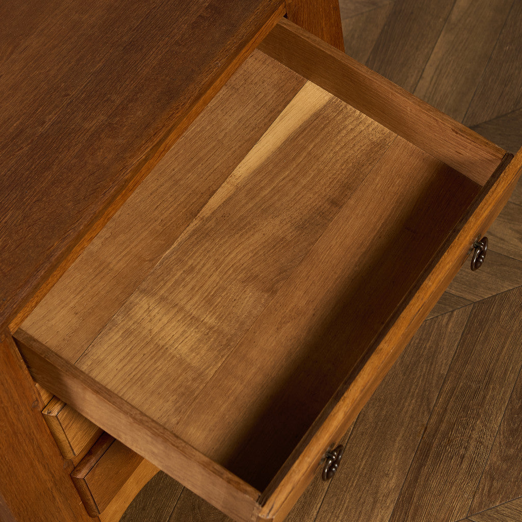 英国 クラシック オーク材 3段 チェスト