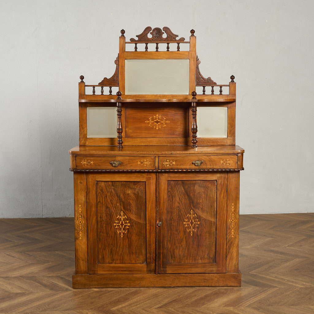 英国 アンティーク ミラーバック サイドボード シフォニア