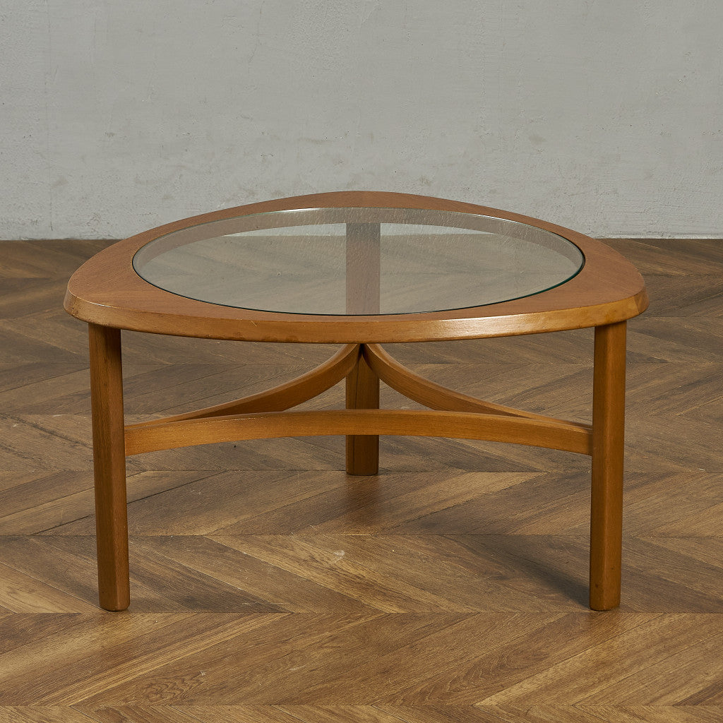 ヴィンテージ トライアングル ガラストップ テーブル