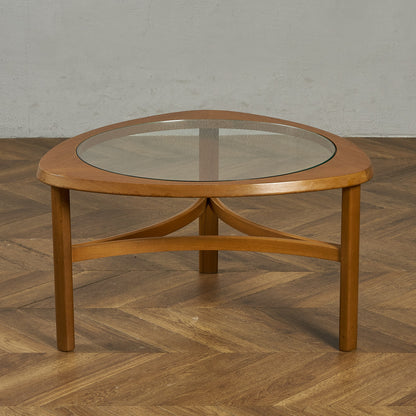 ヴィンテージ トライアングル ガラストップ テーブル