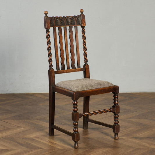 英国 クラシック ダイニングチェア 座面張替え済み