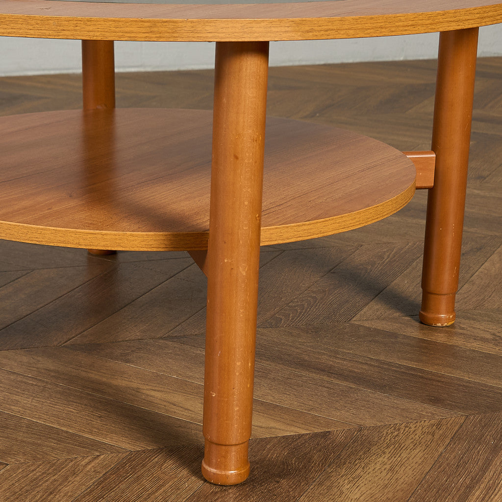 ヴィンテージ スモーク ガラストップ コーヒーテーブル センターテーブル