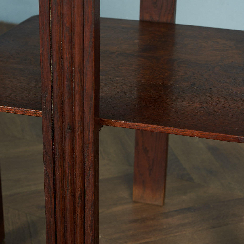 英国ヴィンテージ パーケットトップ サイドテーブル