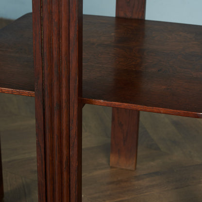 英国ヴィンテージ パーケットトップ サイドテーブル