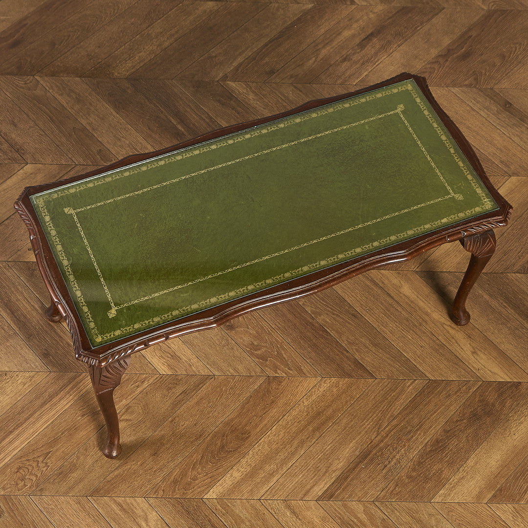 英国 クラシック ガラストップ コーヒーテーブル